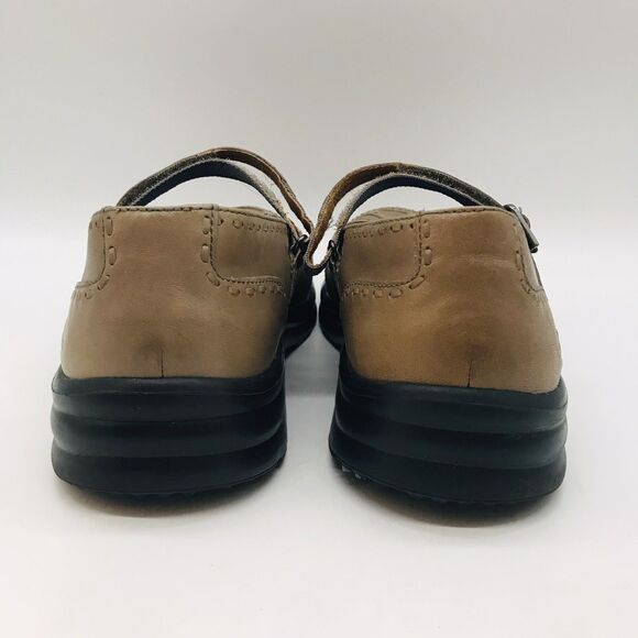 Dr. Comfort Paradise Tan Leather Mary Janes Women's 9M Hook & Loop Strap Shoes - Picture 5 of 13